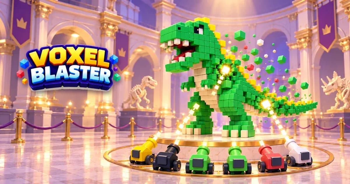 Voxel Blaster - Pixel Blaster Game Screenshot
