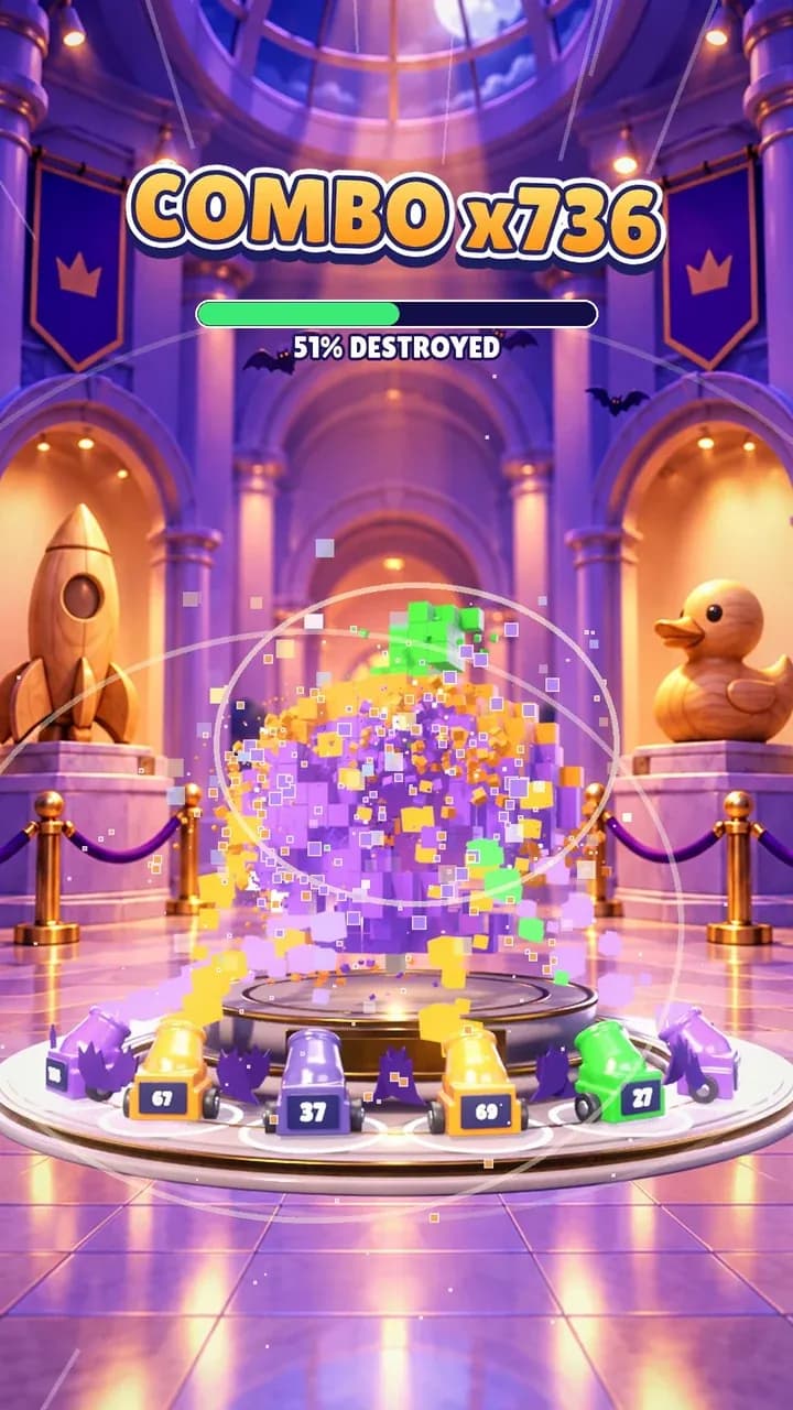 Voxel Blaster - Pixel Blaster Game Screenshot 1
